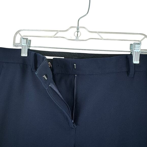 Ann Taylor Navy Blue High Rise Straight Leg Cropped Cotton Dress Pants Size 12 - Picture 3 of 5